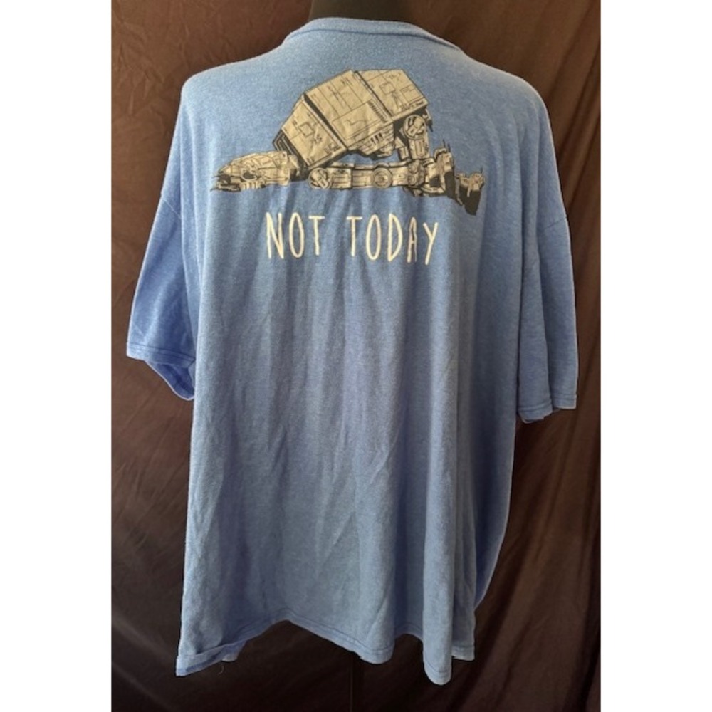 Star Wars Mad Engine Not Today AT-AT Walker Graphic Tee Heather Blue XXL